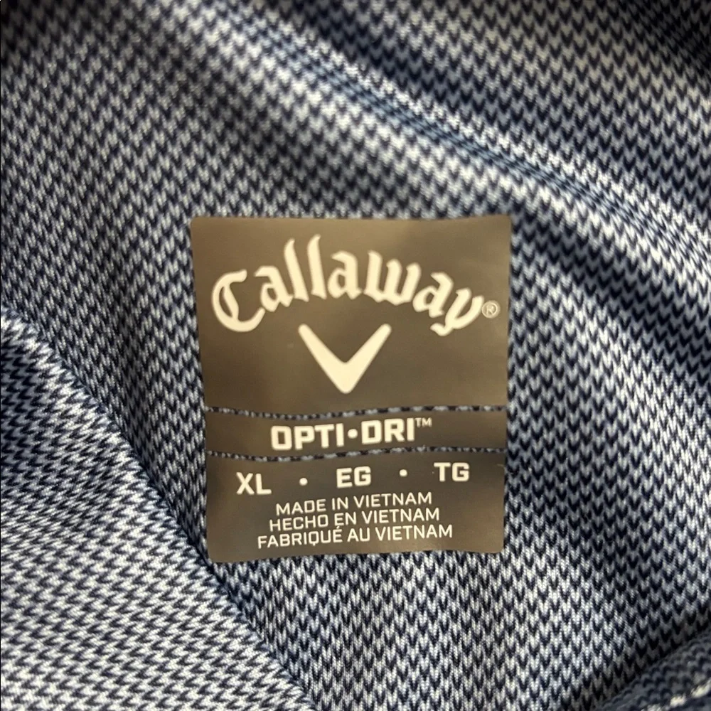 Callaway Navy and White Patterned Golf Polo - Picture 2 of 4